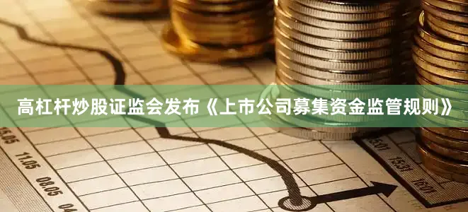 高杠杆炒股证监会发布《上市公司募集资金监管规则》